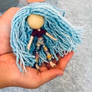 Custom handmade Waldorf style yarn doll